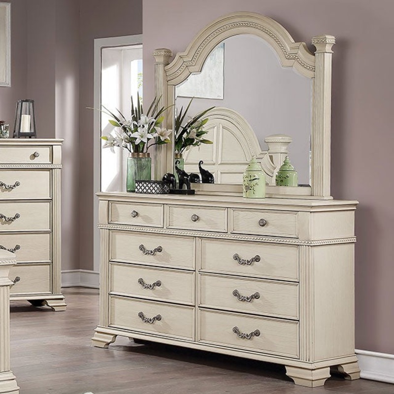 PAMPHILOS DRESSER By FURNITURE OF AMERICA FOA7144WH-D