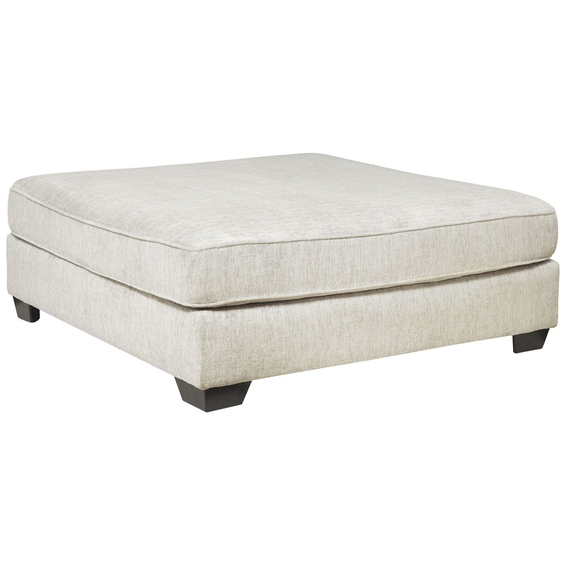 Rawcliffe – Oversized Accent Ottoman – Parchment