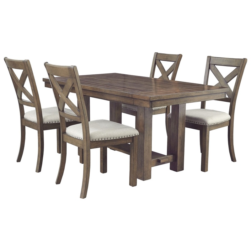 Moriville – Rectangular Dining Room Extension Table – Grayish Brown