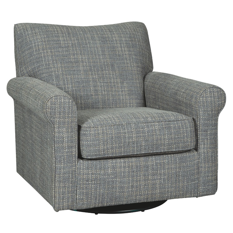 Renley – Swivel Glider Accent Chair – Ash