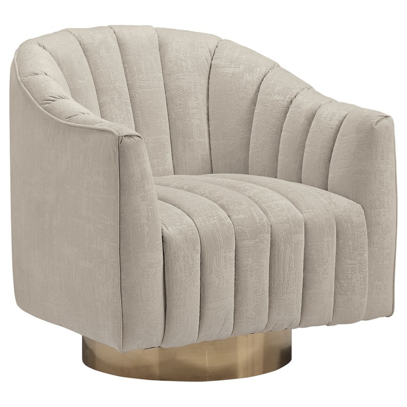 Penzlin – Swivel Accent Chair – Pearl