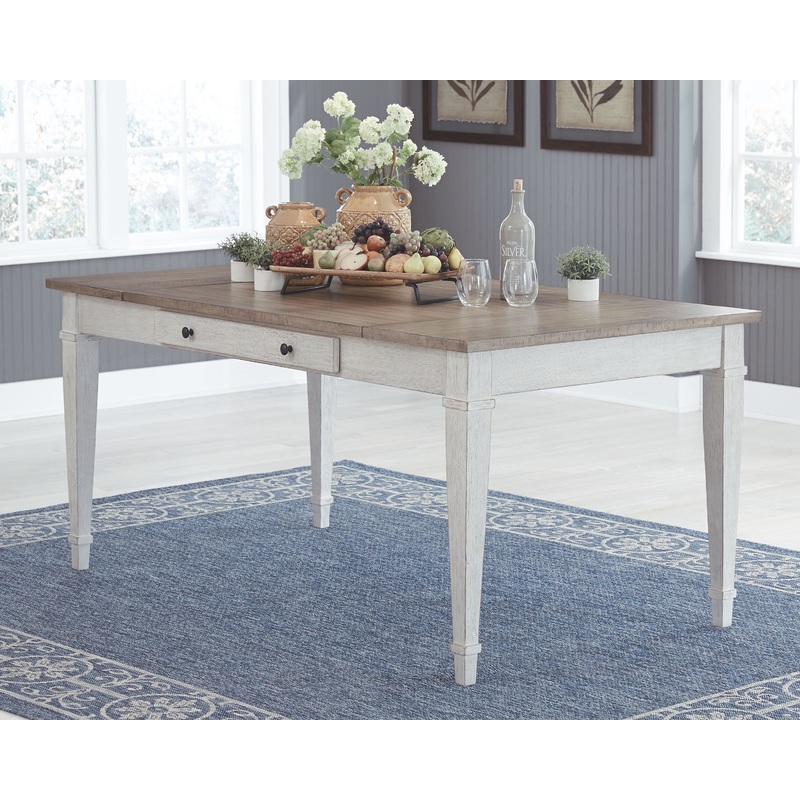 Skempton – RECT DRM Table w/Storage – White