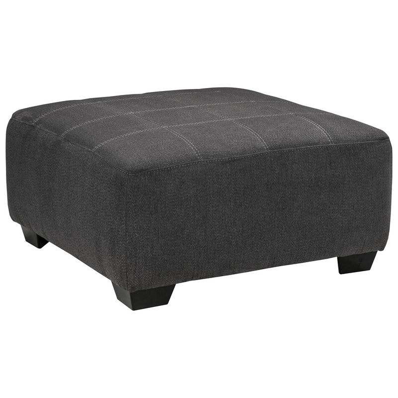Ambee – Oversized Accent Ottoman – Slate