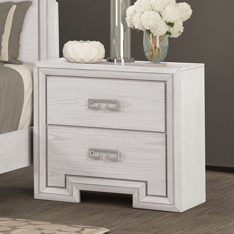 BASILONE NIGHTSTAND By FURNITURE OF AMERICA FM7440WH-N