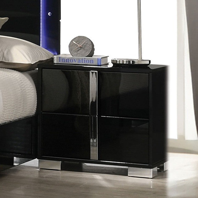 SINISTRA NIGHT STAND By FURNITURE OF AMERICA FM7211BK-N