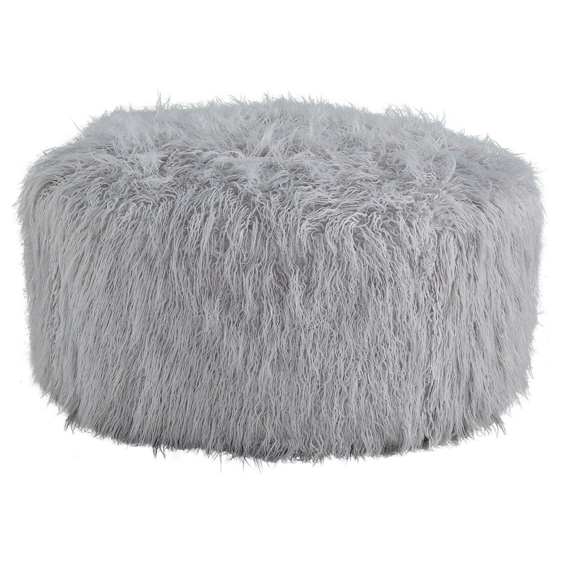 Galice – Oversized Ottoman|Gray|White