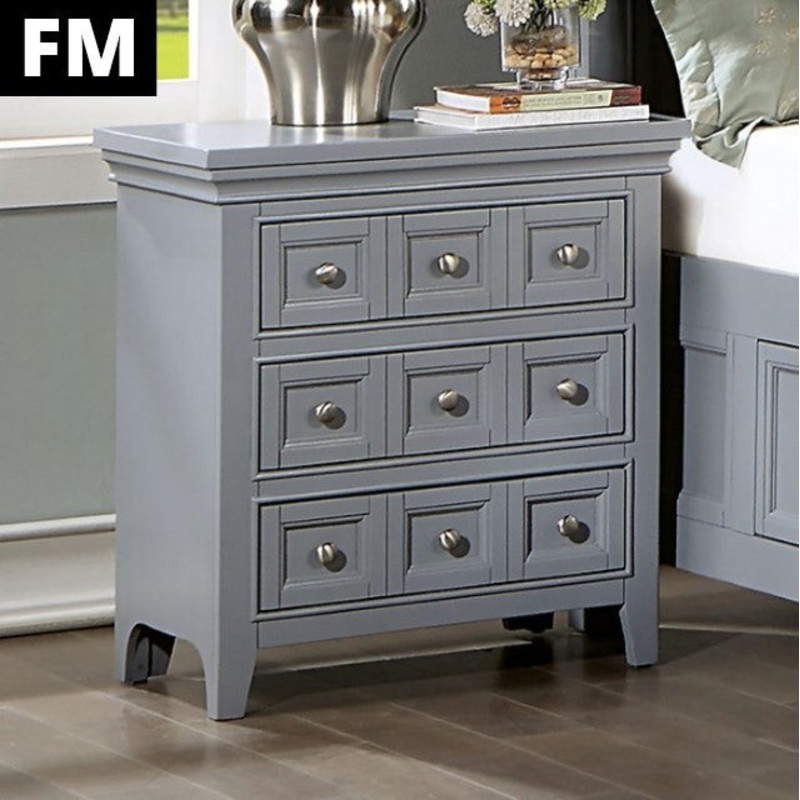 CASTLILE NIGHT STAND By FURNITURE OF AMERICA FM7413GY-N