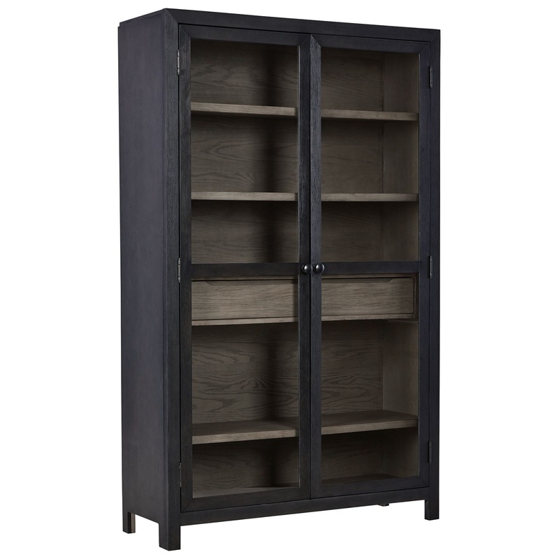 Lenston – Accent Cabinet|Dark Gray|3 Doors|2 Doors