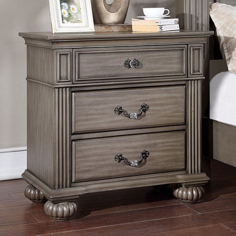 SYRACUSE NIGHT STAND By FURNITURE OF AMERICA CM7129GY-N