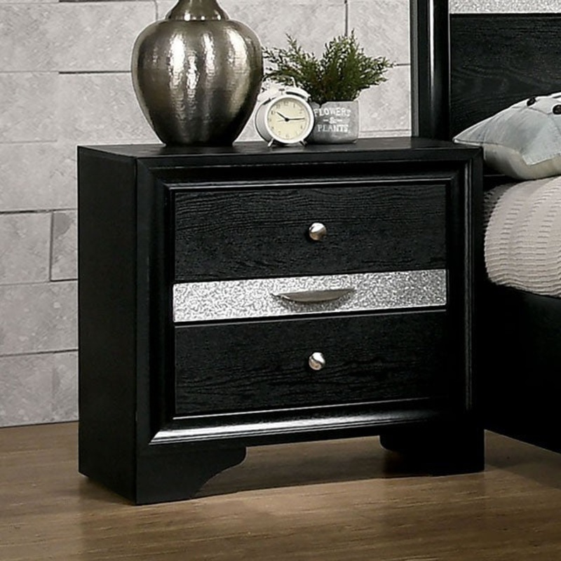 CHRISSY NIGHT STAND By FURNITURE OF AMERICA CM7552BK-N