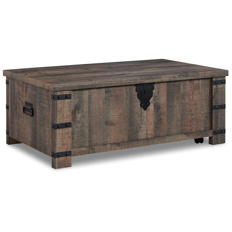 Hollum – Lift Top Cocktail Table – Rustic Brown