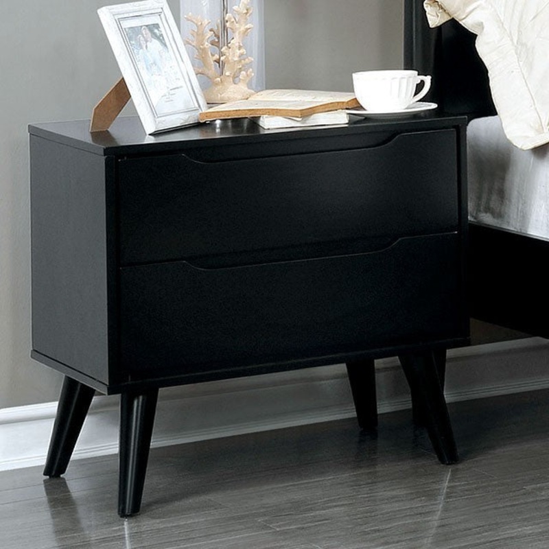 LENNART NIGHT STAND By FURNITURE OF AMERICA CM7386BK-N