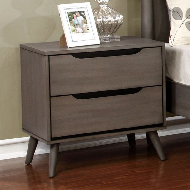 LENNART NIGHT STAND By FURNITURE OF AMERICA CM7386GY-N
