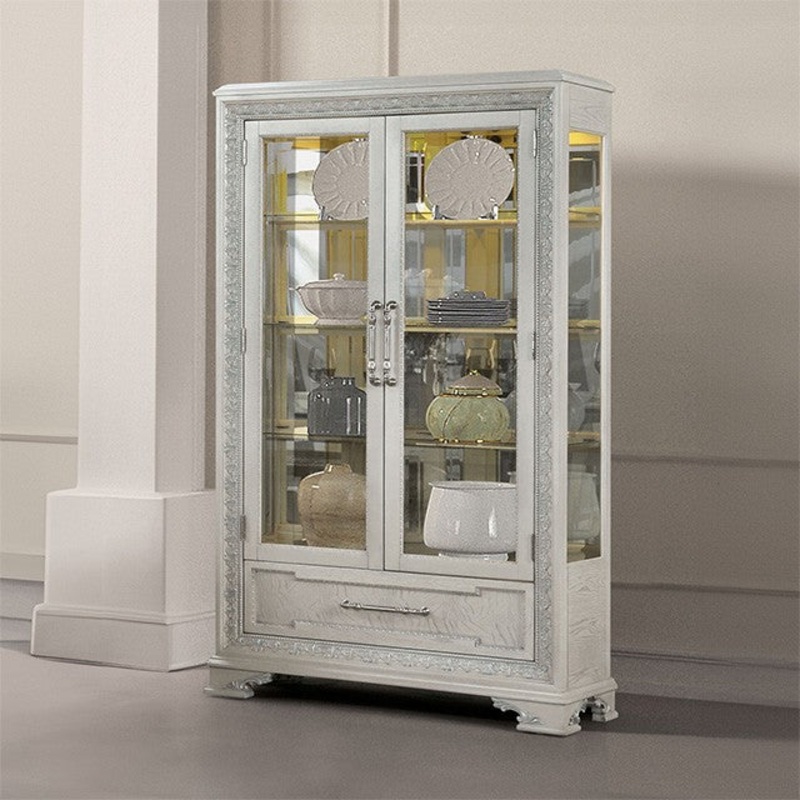STELLA MIA CURIO CABINET By FURNITURE OF AMERICA FM31000WH-CR