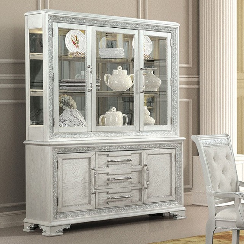 STELLA MIA HUTCH BUFFET By FURNITURE OF AMERICA FM31000WH-HB-SET