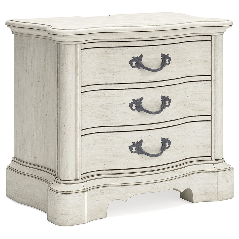 Arlendyne – Three Drawer Night Stand – Antique White