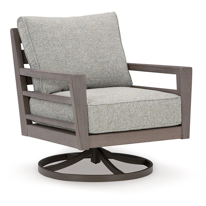 Hillside Barn – Swivel Lounge W/ Cushion – Gray / Brown