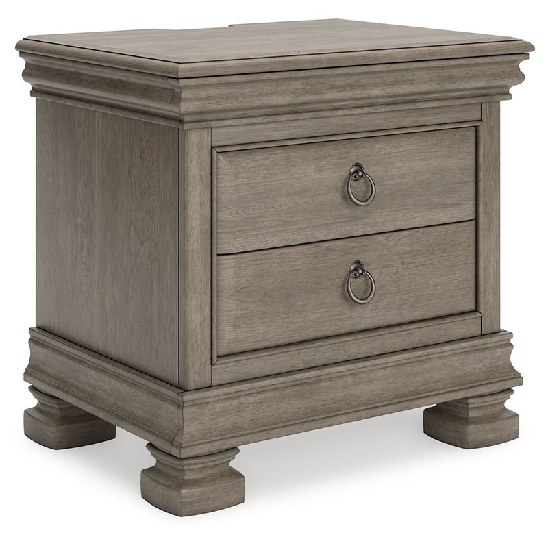 Lexorne – Three Drawer Night Stand – Gray