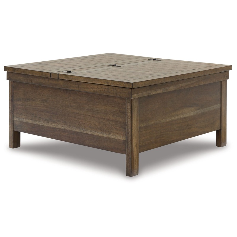Moriville – Lift Top Cocktail Table – Grayish Brown