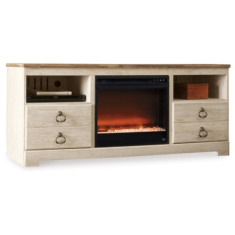 Willowton 64 TV Stand with Electric Fireplace