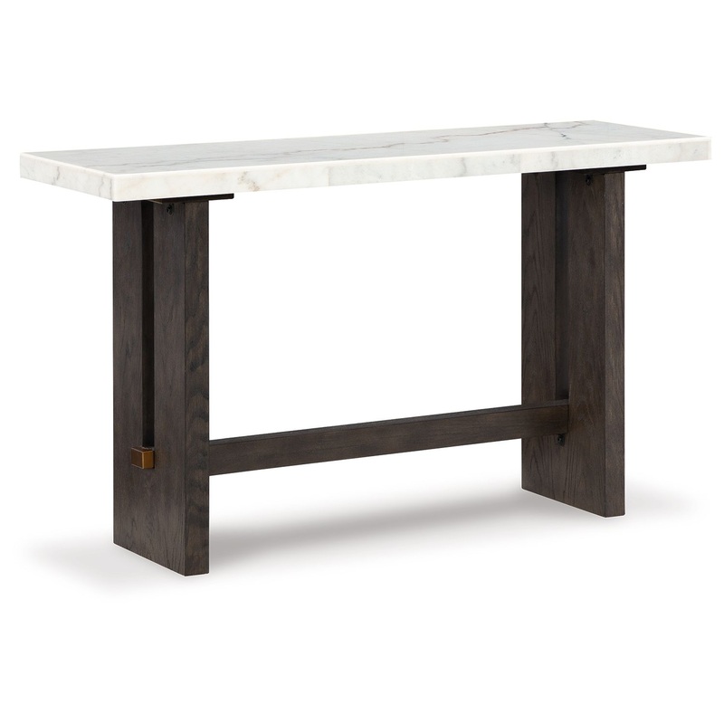 Burkhaus – Sofa Table – White / Dark Brown