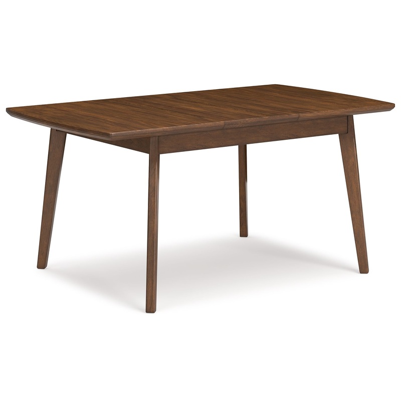 Lyncott – Rectangular Dining Room Butterfly Extension Table – Brown