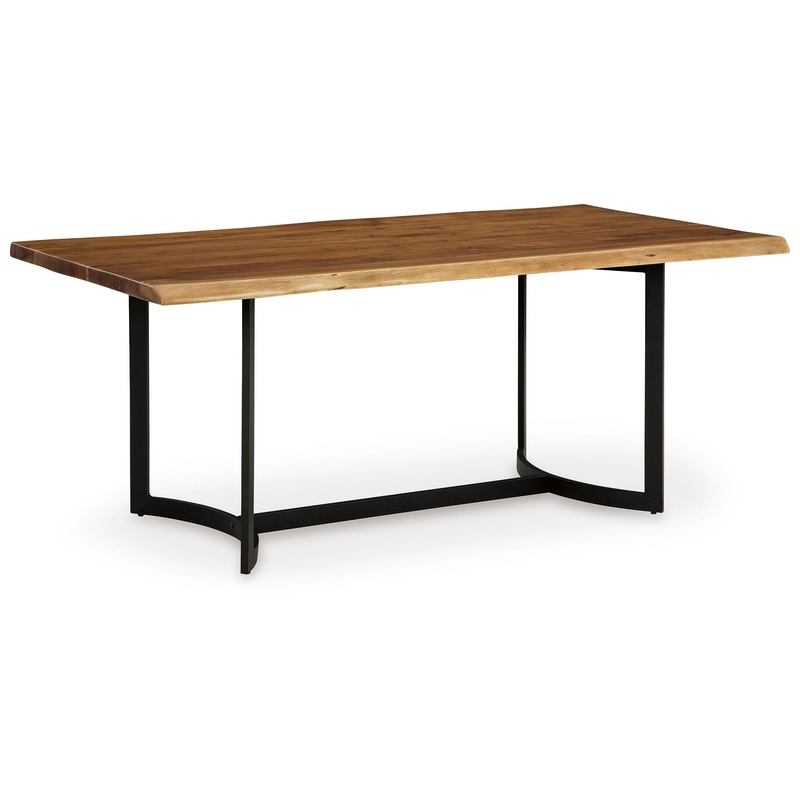 Fortmaine – Rectangular Dining Room Table – Brown / Black