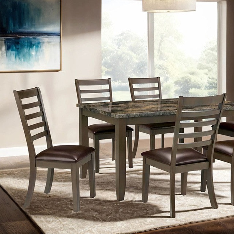 ADIA 7 PC. DINNING TABLE SET By FURNITURE OF AMERICA TM3103T-7PK