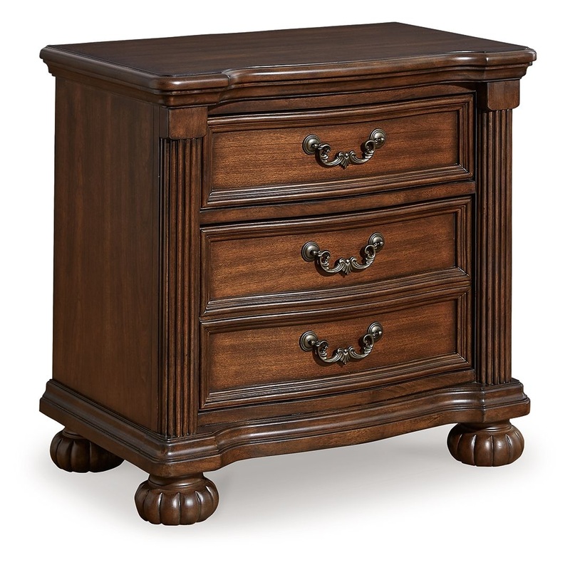 Lavinton – Three Drawer Night Stand – Brown
