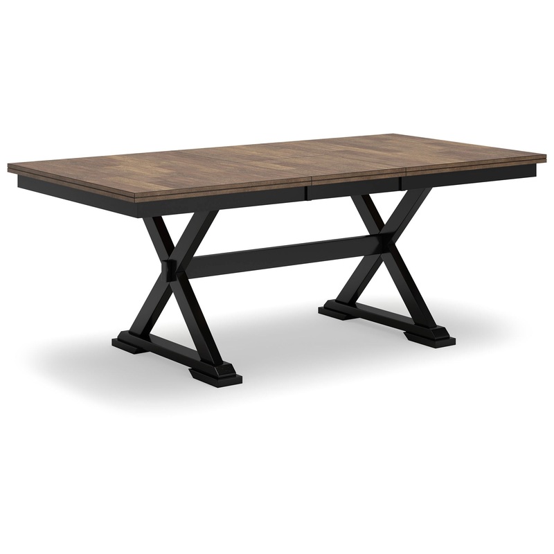 Wildenauer – Rectangular Dining Extension Table – Brown / Black