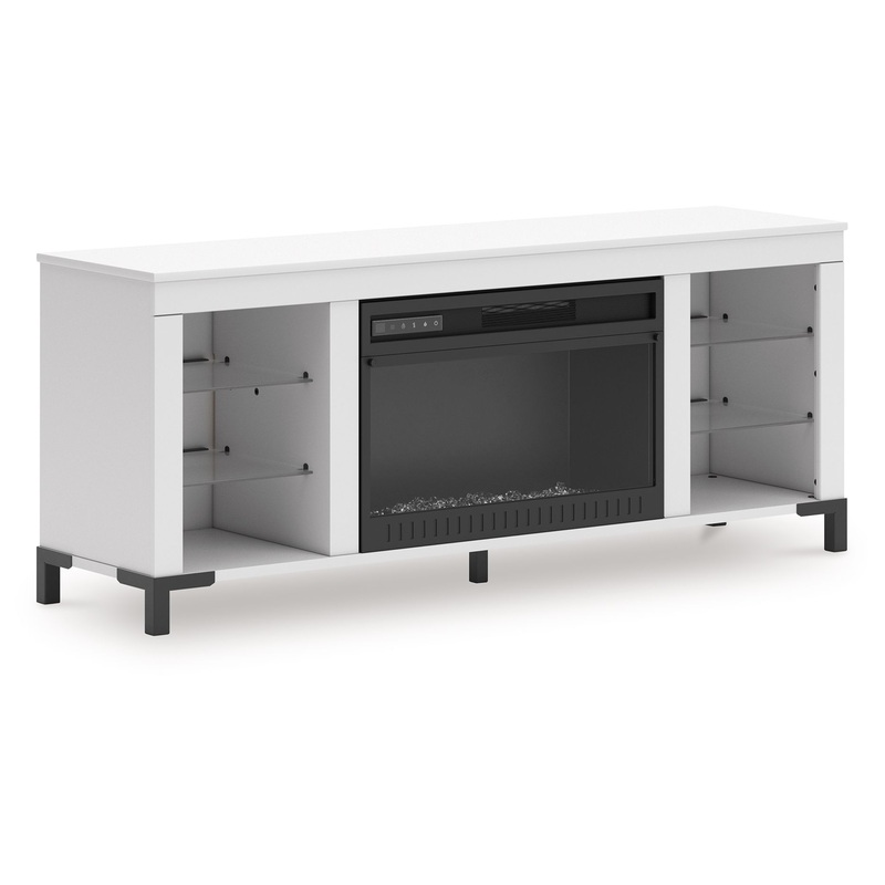 Brollevi – TV Stand With Fireplace – White
