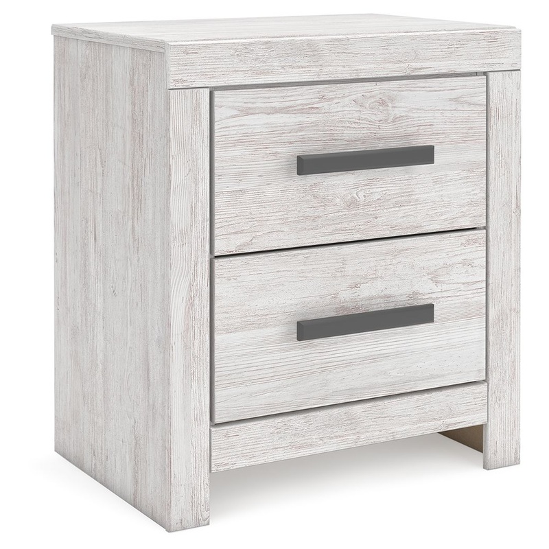 Cayboni – Two Drawer Night Stand – Whitewash
