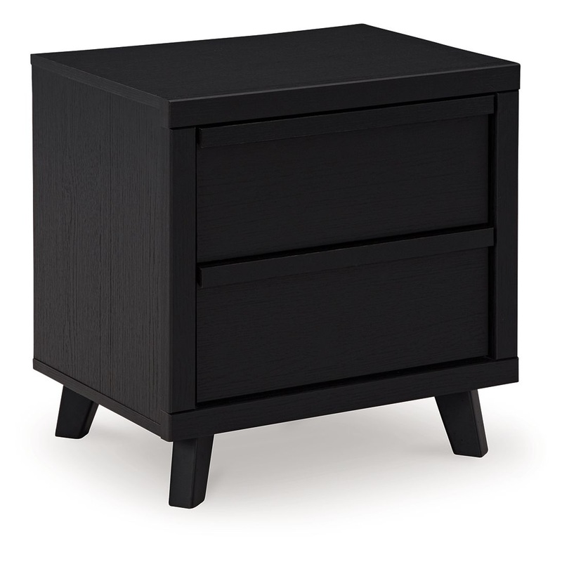 Danziar – Two Drawer Night Stand – Black