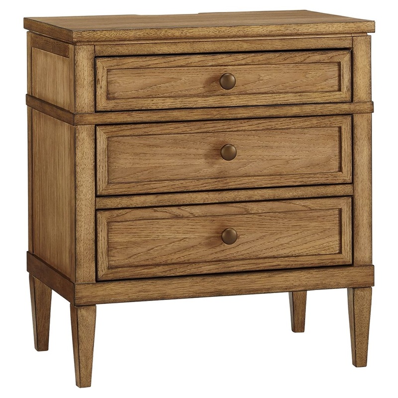 Sharlance – Three Drawer Night Stand – Brown