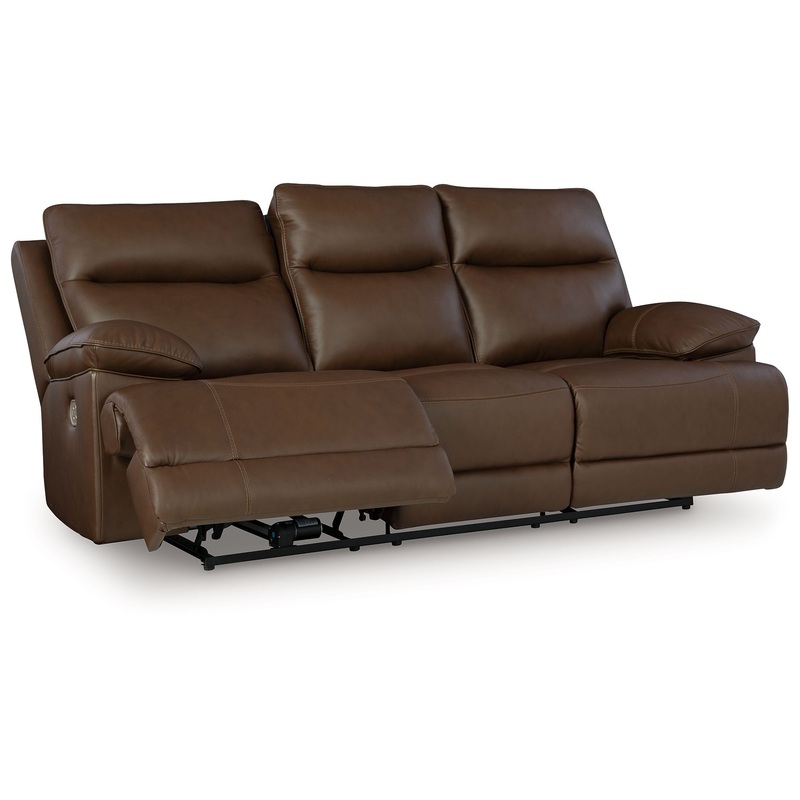 Vonryan – Power Reclining Sofa With Adj Headrest – Tobacco
