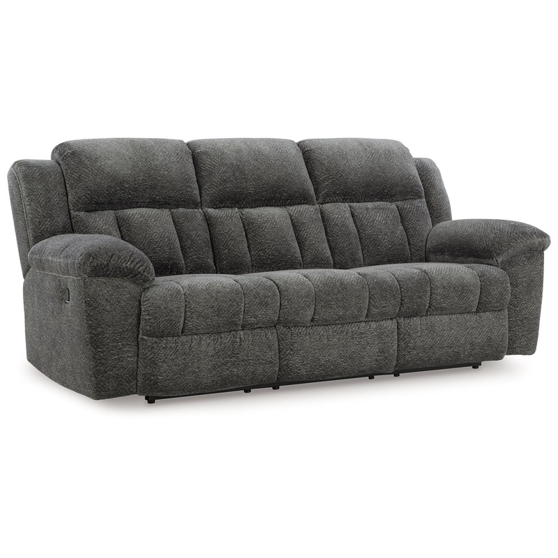 Frohn – Reclining Sofa|Dark Brown|Dark Gray