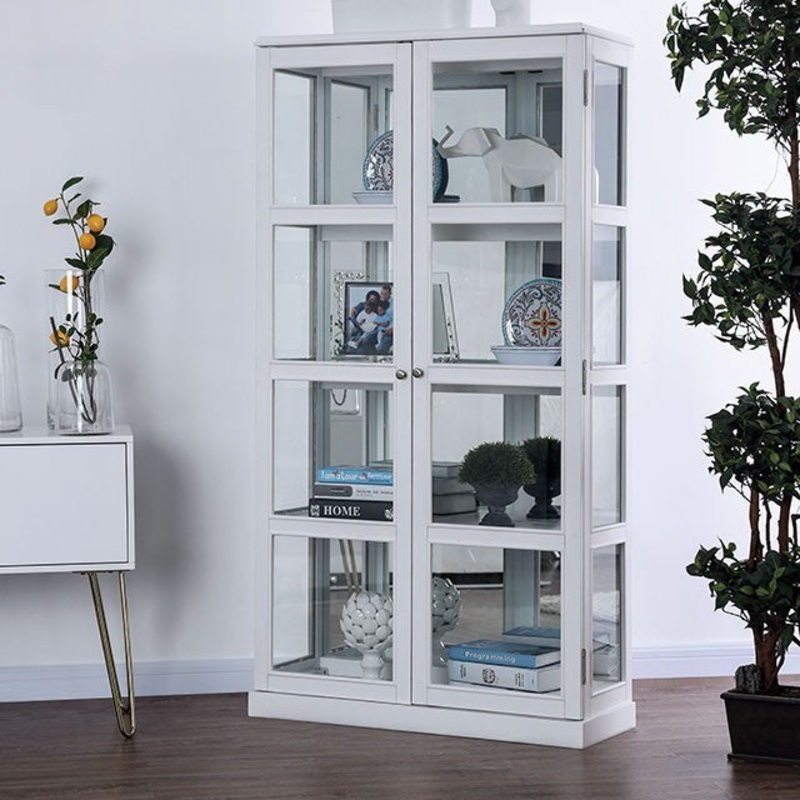 VILAS CURIO CABINET By FURNITURE OF AMERICA CM-CR140WH