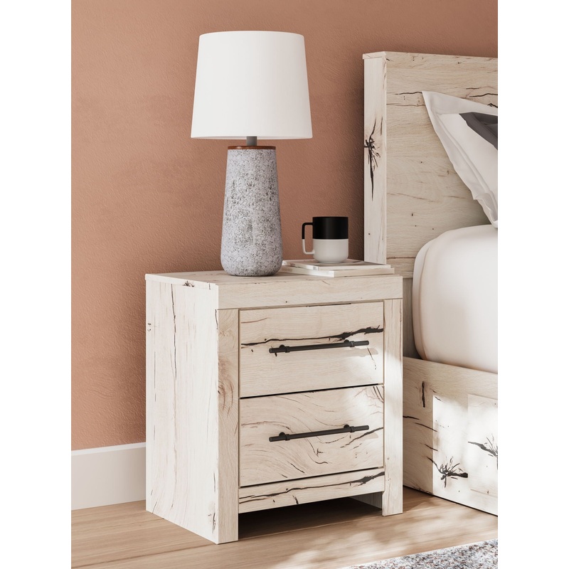 Lawroy – Two Drawer Night Stand – Light Natural
