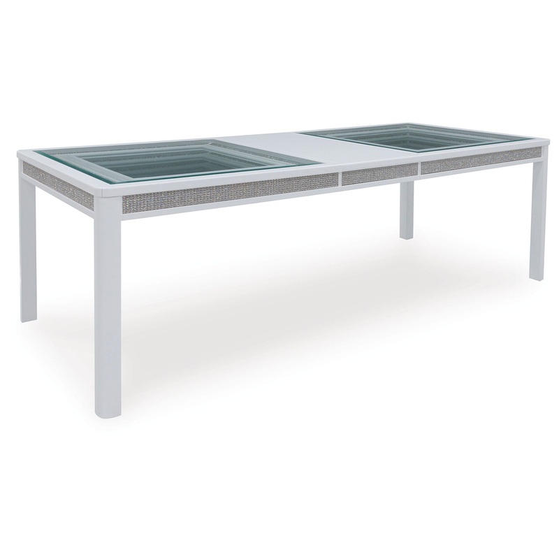 Chalanna – Rectangular Dining Room Extension Table – White