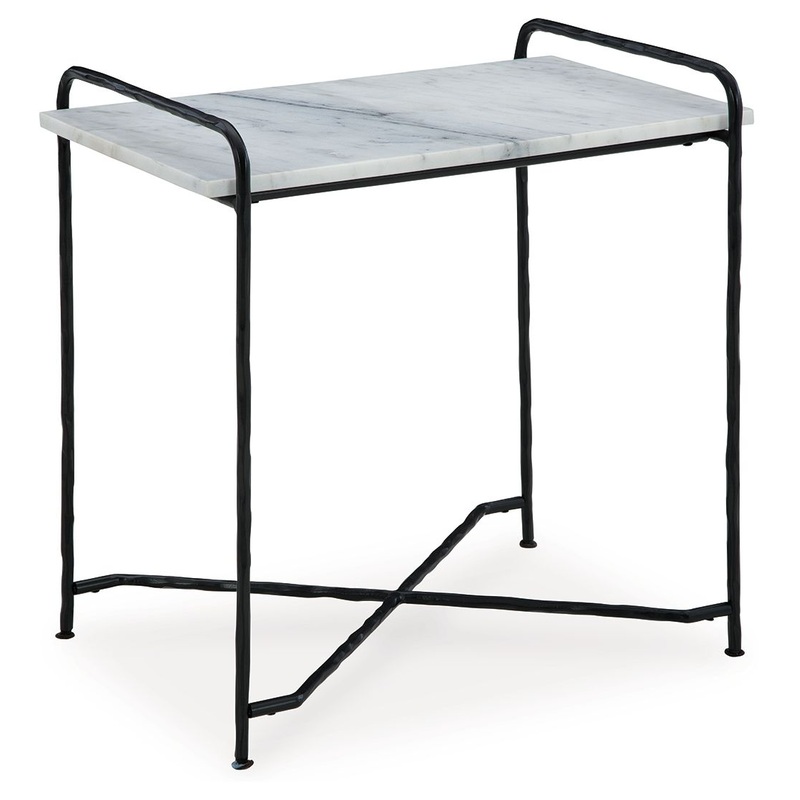 Ashber – Accent Table – White / Black