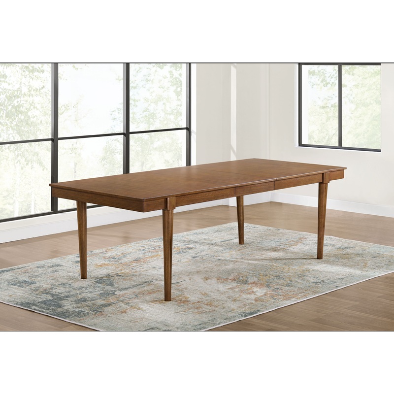 Lyncott – Rectangular Dining Room Extension Table – Brown