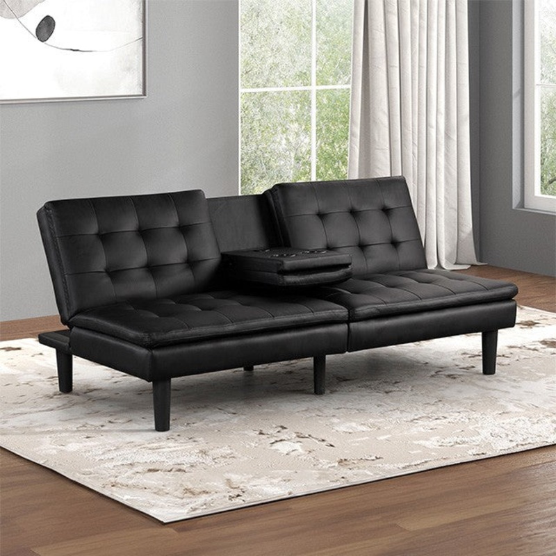 EIDSBERG FUTON SOFA BED By FURNITURE OF AMERICA FM2908BK