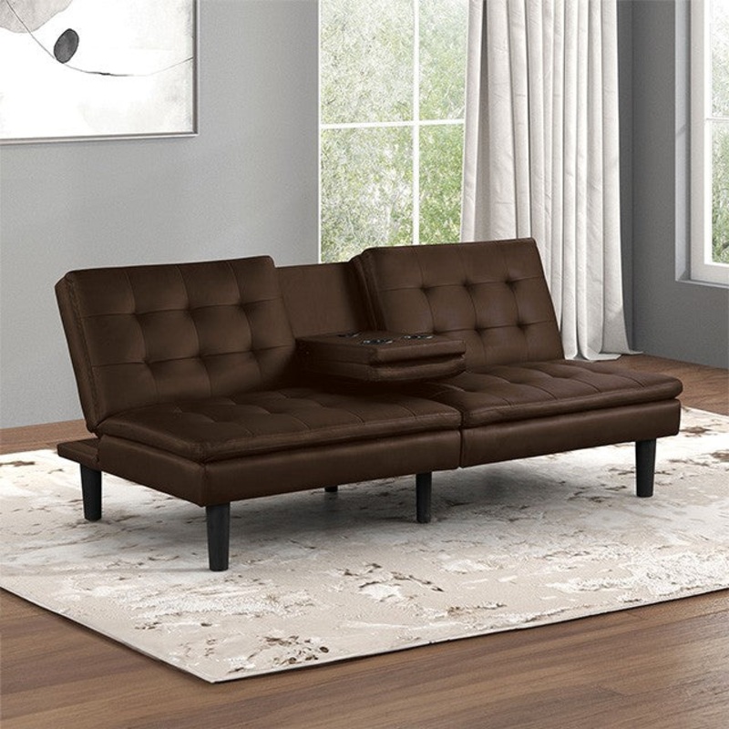 EIDSBERG FUTON SOFA BED By FURNITURE OF AMERICA FM2908BR