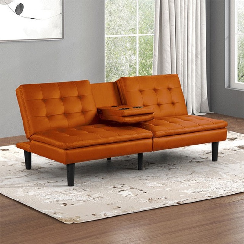 EIDSBERG FUTON SOFA BED By FURNITURE OF AMERICA FM2908OR