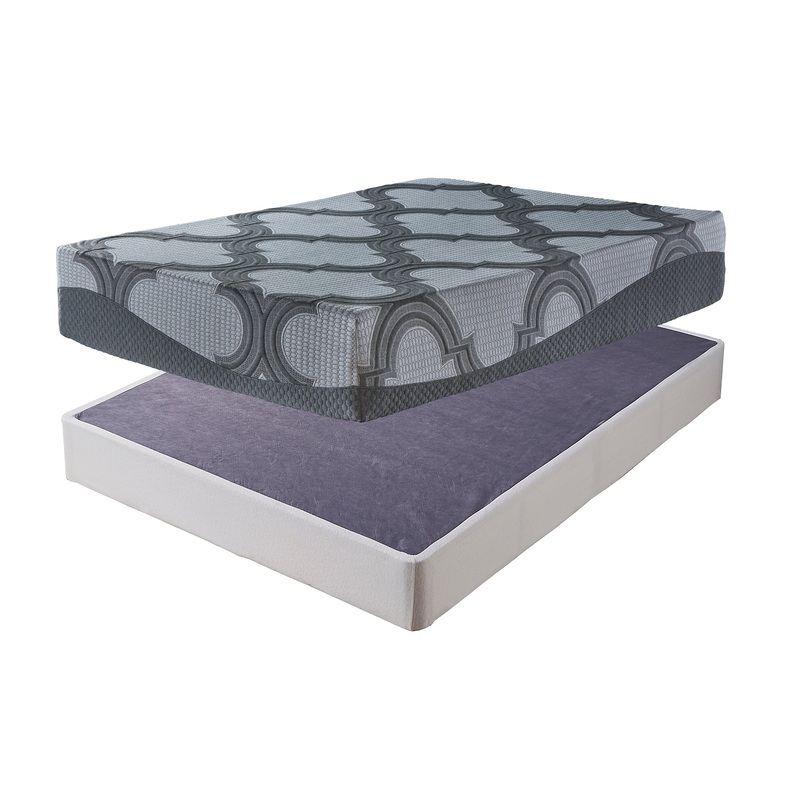 12 Inch Ashley Hybrid Mattress with Foundation