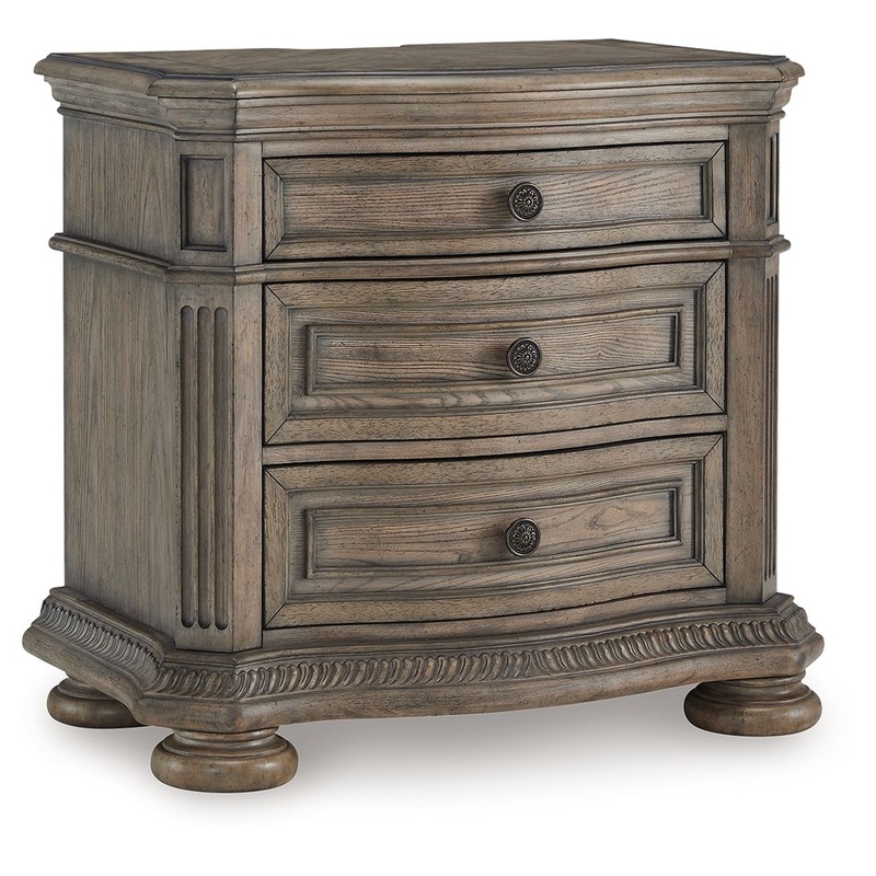 Ardenfield – Three Drawer Night Stand – Light Brown