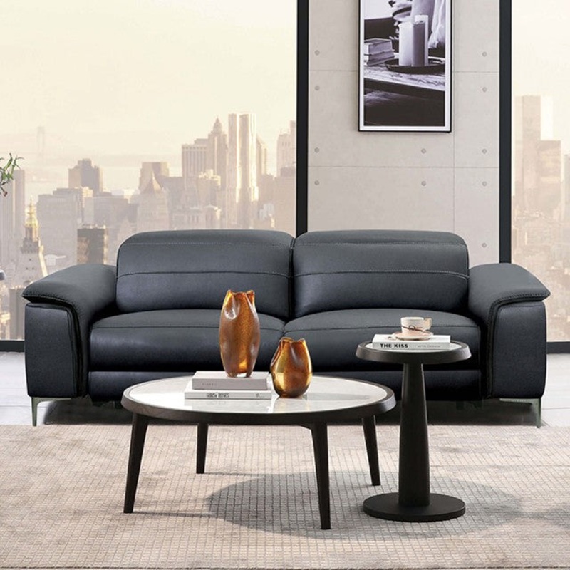 ASCONA POWER SOFA By FURNITURE OF AMERICA CM9927BK-SF-PM