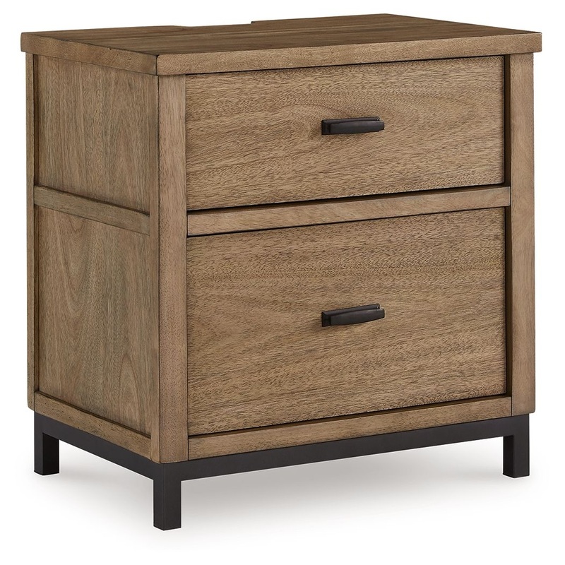 Tomtyn – Two Drawer Night Stand – Light Brown