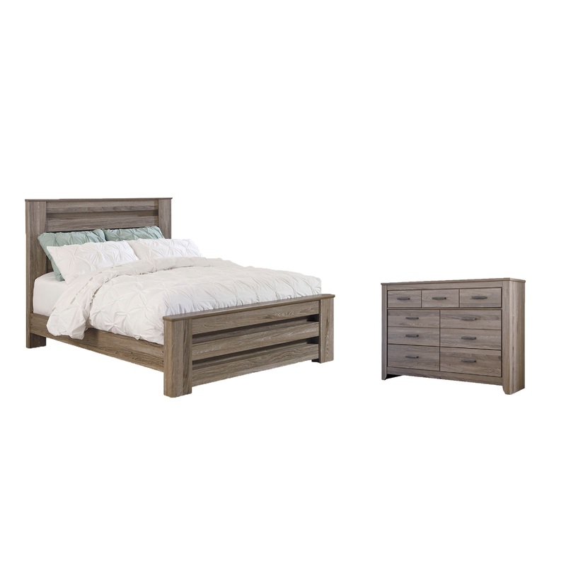 Zelen Queen Panel Bed and Dresser
