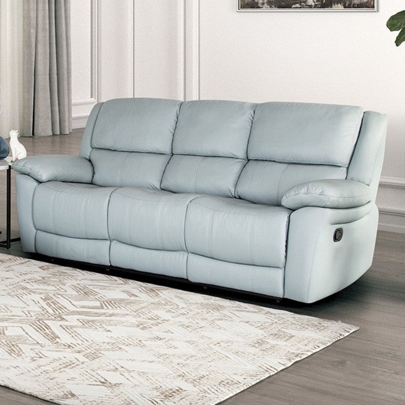 GLARUS SOFA MANUAL RECLINER By FURNITURE OF AMERICA FM69003BL-SF-M